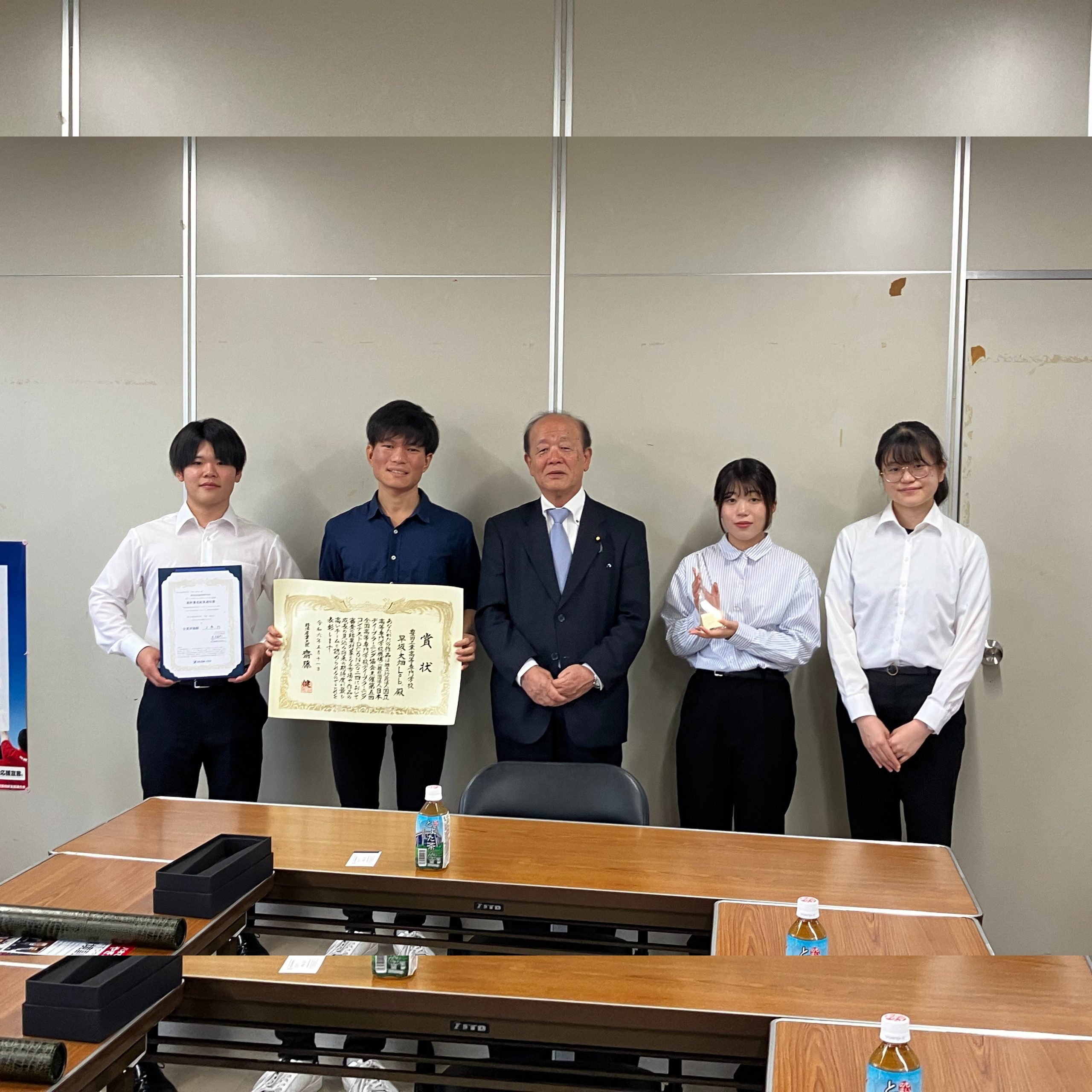 DCON2024 経産大臣賞・企業賞をダブル受賞したメンバーが八木環境副大臣を表敬訪問しました。